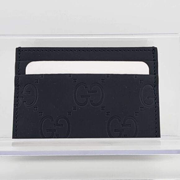 Men's Gucci - GG Rubber Effect Card Case/Holder - Picture 1 of 4